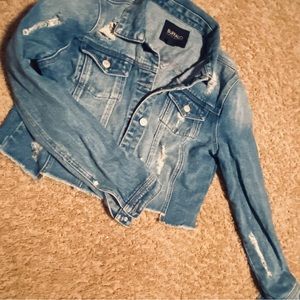 BUFFALO David Bitton  Cropped Denim Blue Jean Jacket